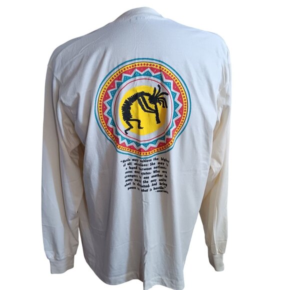 Vintage XL T-Shirt Single Stitch Nebraska Pep Band Long Sleeve Kokopelli Graphic - Picture 5 of 6